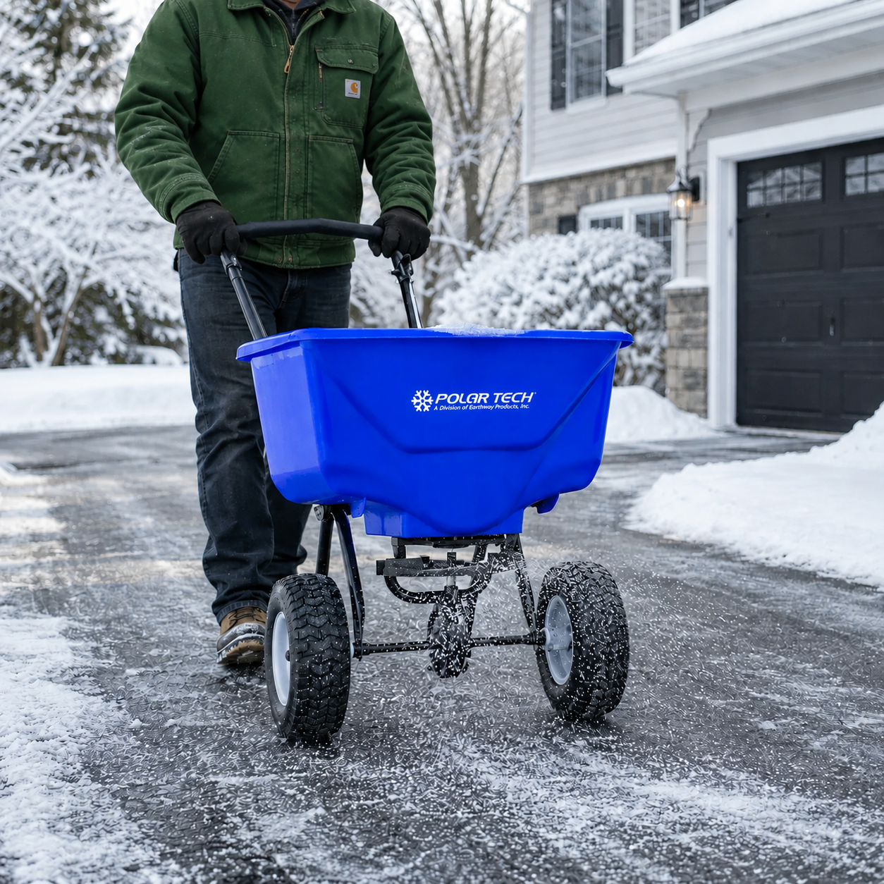 Ice melt spreader